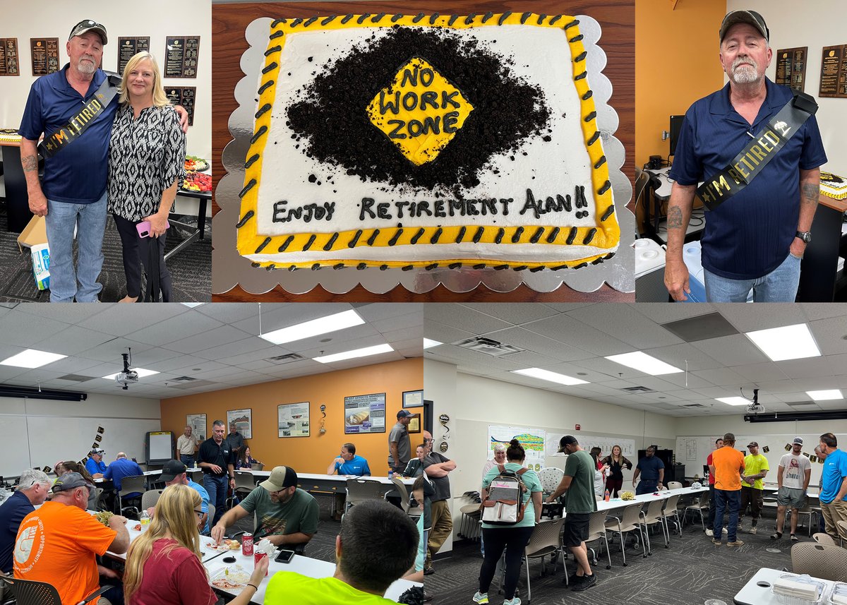 GeotechnologyLL's tweet photo. This past Friday, our St. Louis branch held a surprise party with family, employees and clients for our Drilling Foreman, Alan Karns! Alan retires this week on his 35th Anniversary with Geotechnology! Congratulations, Alan, we will miss you!!! #retirement #drilling #geotechnology https://t.co/Nh9dOgLGrt