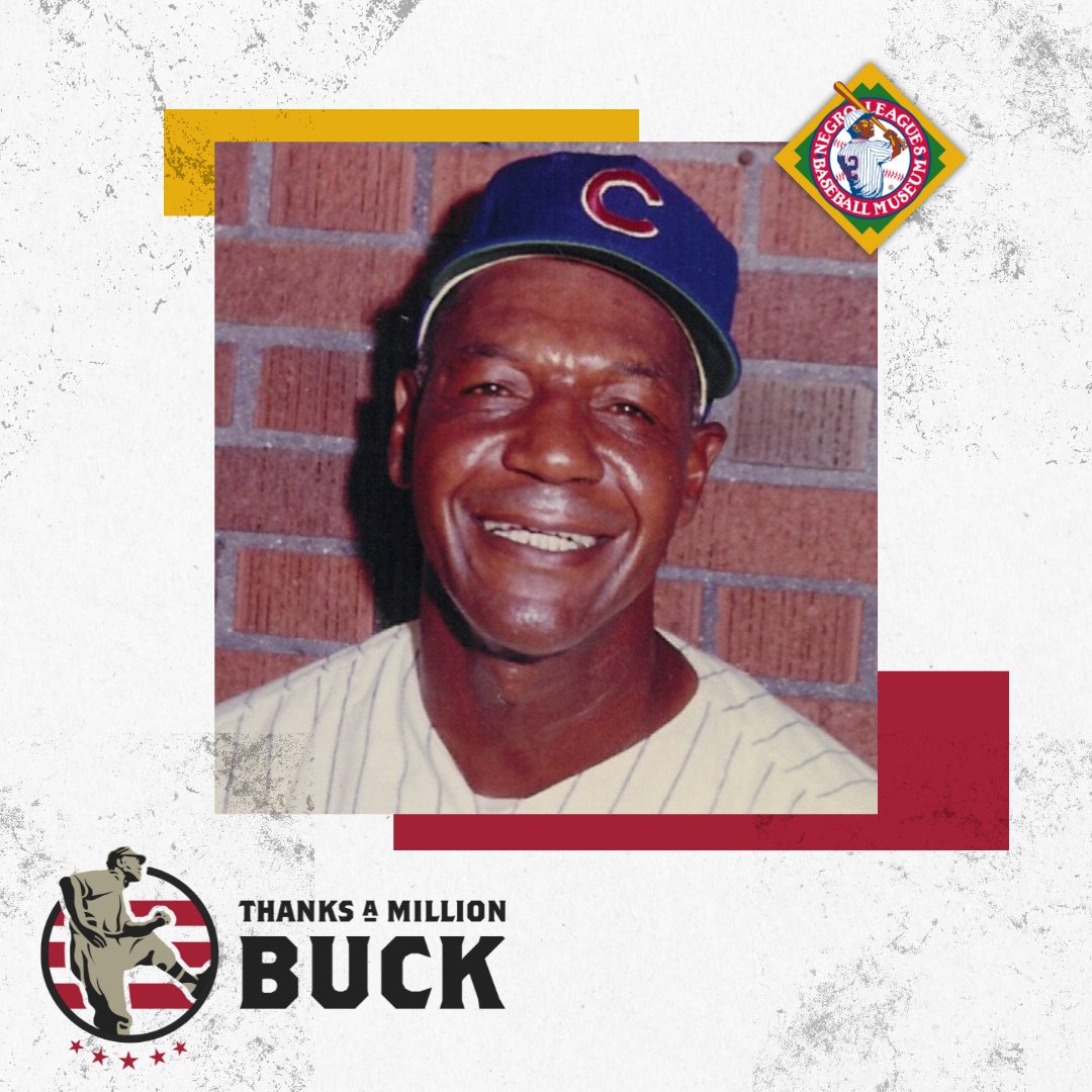 NLBMuseumKC's tweet photo. In 1962, Buck O’Neil broke barriers by becoming the first Black coach in Major League Baseball history with the Chicago Cubs. 

Help us celebrate baseball’s greatest ambassador by supporting our #ThanksAMillionBuck campaign by donating a Buck in support of the NLBM. https://t.co/rlemYrKiyM