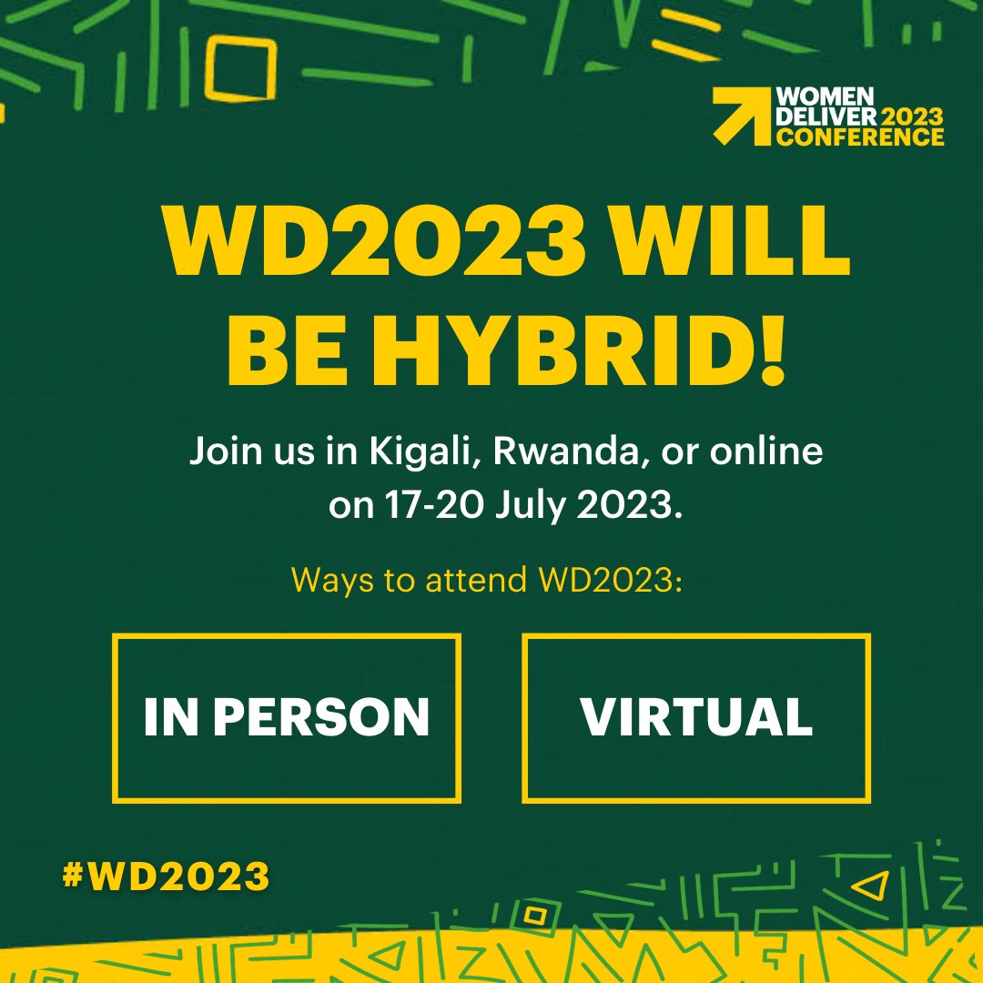 d_rafiringa's tweet photo. Are you working on the field of #SRHR, and wanted to create a gender-equal world for all?

Registration is officially open for #WD2023!

Visit https://t.co/6fpKJTjoQw to learn more and register now.

See you in person in Kigali, Rwanda, or online 17-20 July 2023. https://t.co/JyQ5OCBzGL