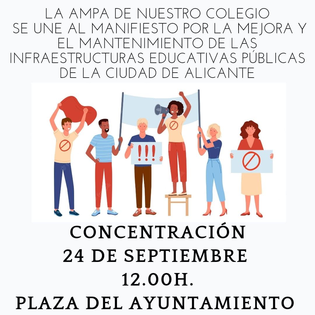 💪 <a href="/AmpaElPalmeral/">AMPA CEIP El Palmeral🌴Alicante🏗️PlaEdificantYa‼</a> <a href="/AlicanteCeip/">AMPA Ceip Campoamor Alicante</a> <a href="/AMPA_FloridaSur/">AMPA RAFAEL ALTAMIRA</a> <a href="/AMPABahiaBabel/">AMPA IES Bahía de Babel</a> @AmpaElSomni <a href="/AMPARabassa/">AMPA CEIP Rabassa</a> <a href="/AzorinAmpa/">AMPA Azorín Alicante</a> <a href="/GVAeducacio/">GVA Educació</a> <a href="/educaciongob/">Ministerio de Educación, FP y Deportes</a> <a href="/ies_v_remedio/">IES Virgen del Remedio</a> @