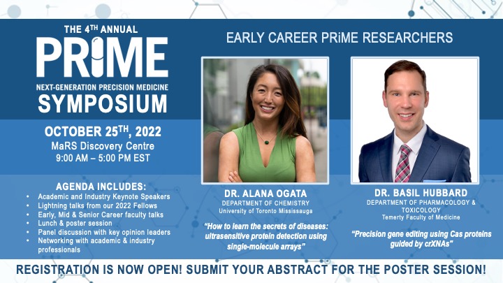 UofTPRiME's tweet photo. The 4th annual PRiME Symposium is on October 25! The theme is “Building Community for Therapeutics Discovery and Precision Medicine” Early Career Faculty Session features @BazHubbard and @ogataalana. 
Register and submit abstract now! https://t.co/X0XZfjFqYc 

#defygravity @UofT https://t.co/dM0hu88BdF