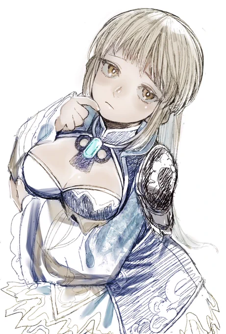 リクで描いた王元姫をちょいとだけ塗り塗り 