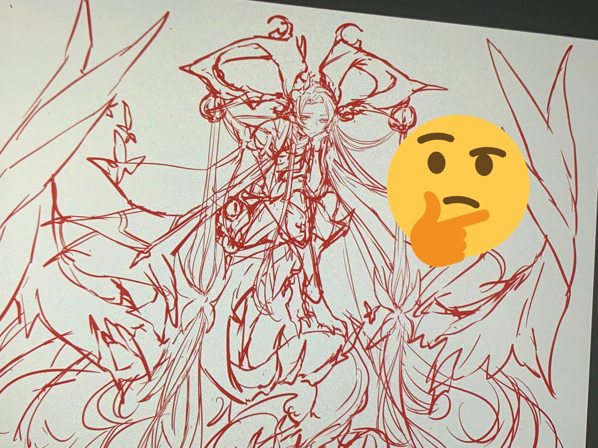 「エンデビ立ち絵描いてるんだけど………好きな物詰め込みまくってたら…悪魔ってなんだ」|るるふ@👀🌱のイラスト