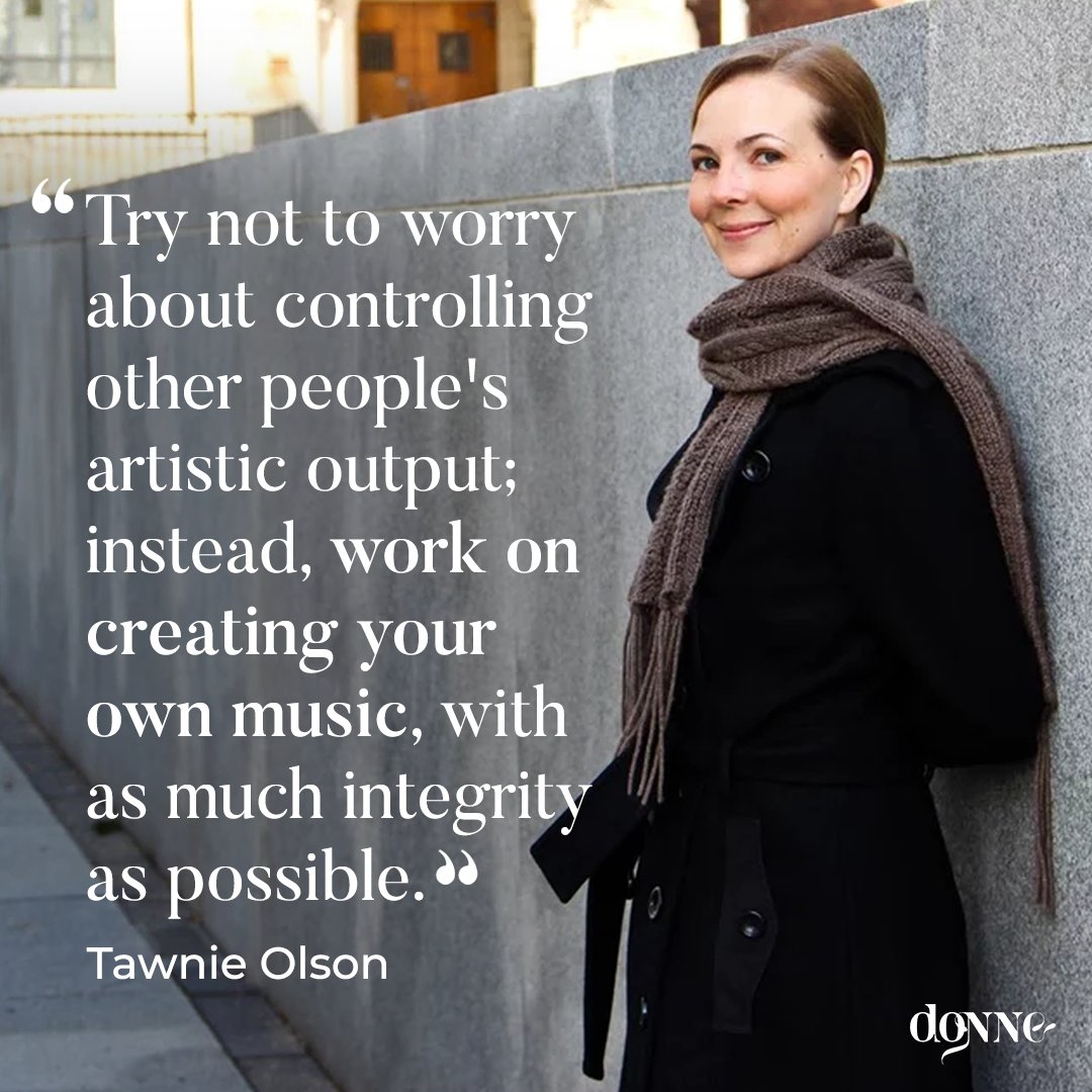 Donne_UK's tweet photo. “Try not to worry about controlling other people's artistic output; instead, work on creating your own music, with as much integrity as possible”.
Tawnie Olson
#Donne #DonneWomeninMusic #WomenComposers #Womeninmusic #MusicIndustry #inspiration #representation #Createyourmusic https://t.co/pv5mNfCxTi