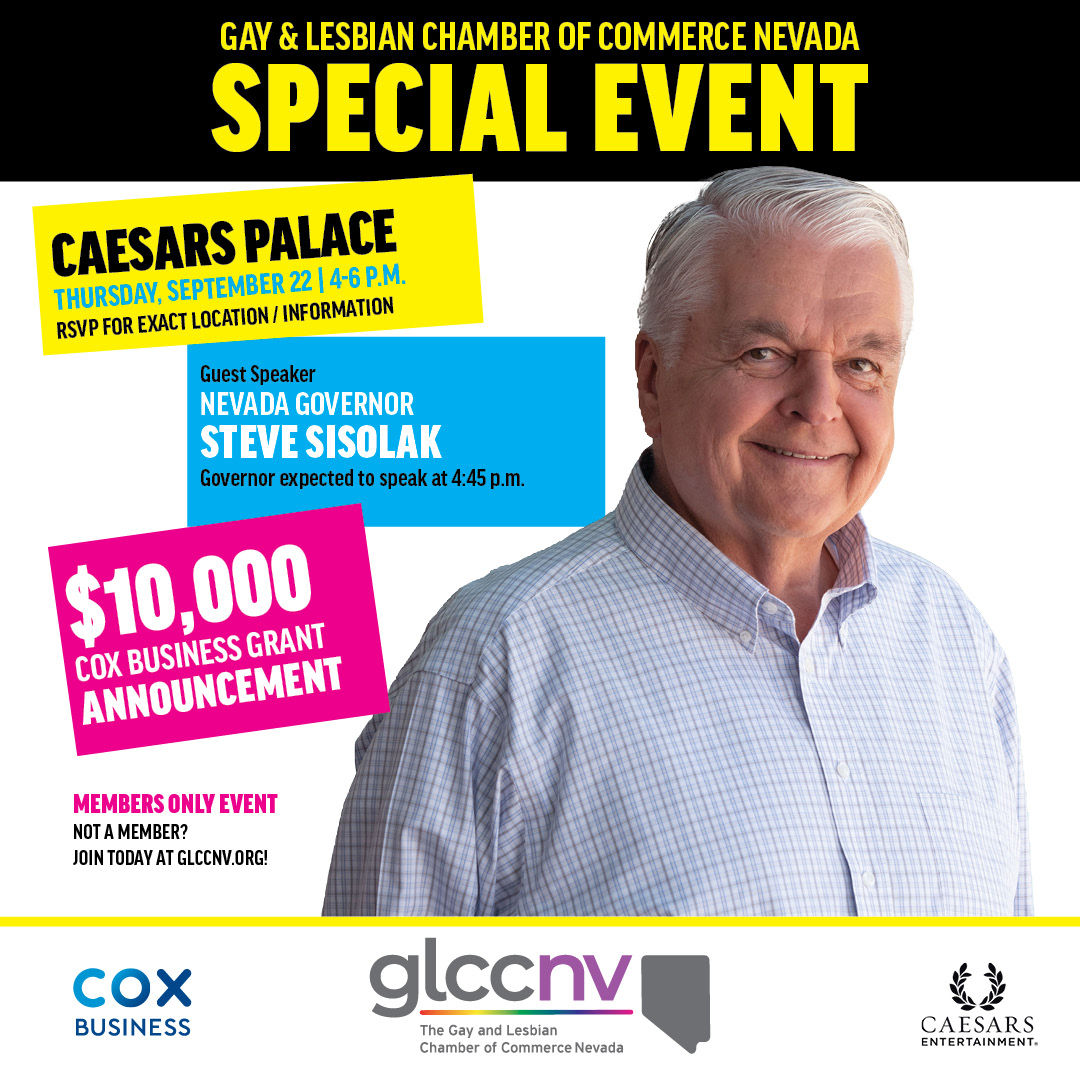 Join us for a special members only event with guest speaker Nevada Governor Steve Sisolak (@stevesisolak). We'll be mixing, mingling and learning important business news from the Governor himself! 👍 

RSVP here: glccnv.org/upcoming-event…