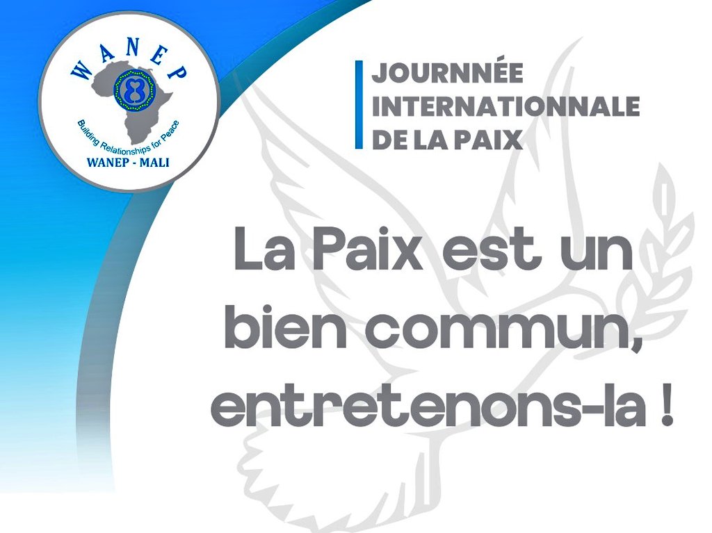 wanepmali's tweet photo. #InternationalDayOfPeace 🔄 Tissons des Relations pour la Paix !
#Team @wanepmali
#All4Peace
@WANEP_Regional
@EMP_Bamako https://t.co/Jja2EDHlLM