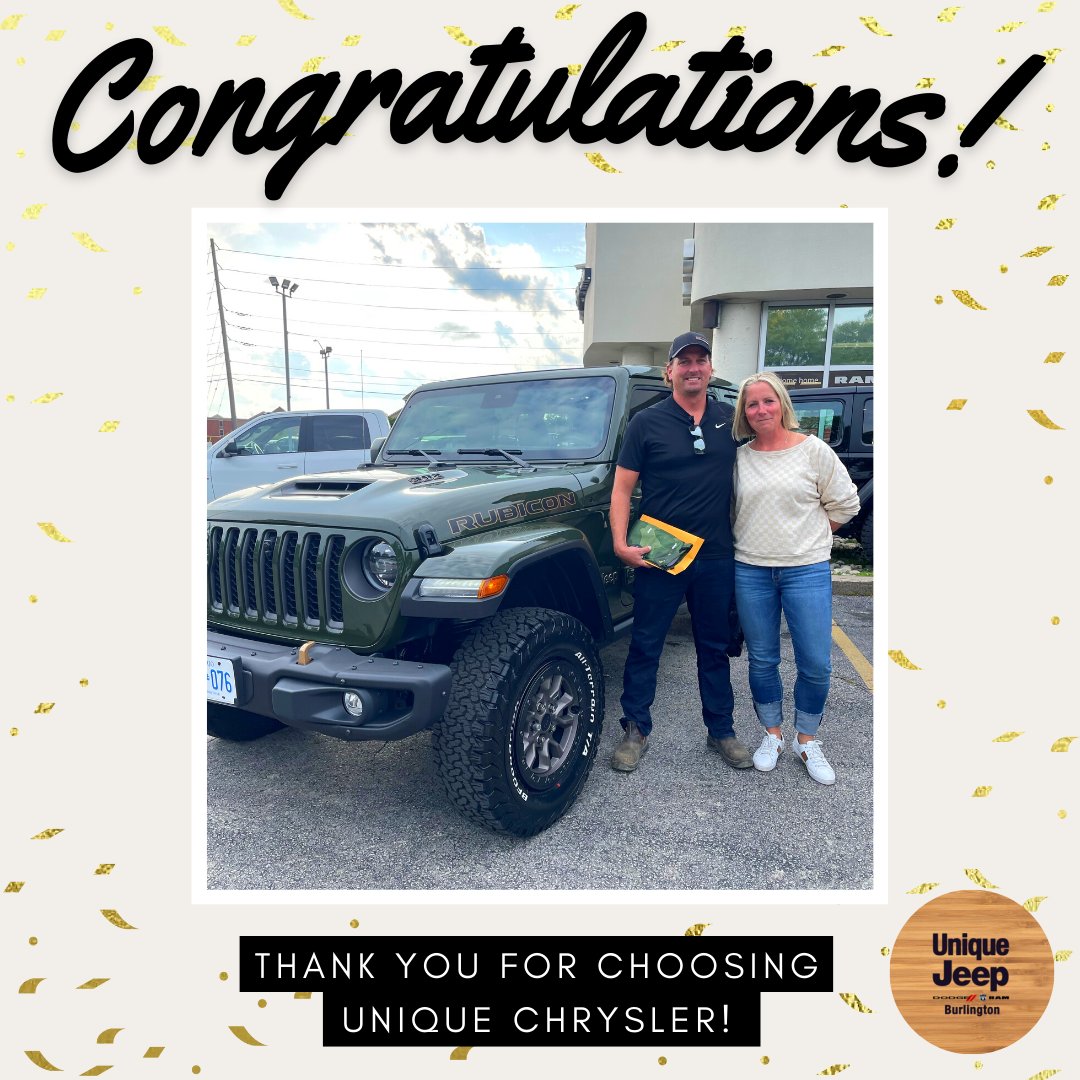 Congratulations to the Linde family on their 2023 Rubicon 392!

Thank you for trusting Abir and the Unique Jeep team with your exciting purchase!

#jeep #wrangler #unique #cars #dealership #dodge #jeeplife #jeepgrandcherokee #4x4jeep #dodgeramtrucks #jeepwrangler #392hemi