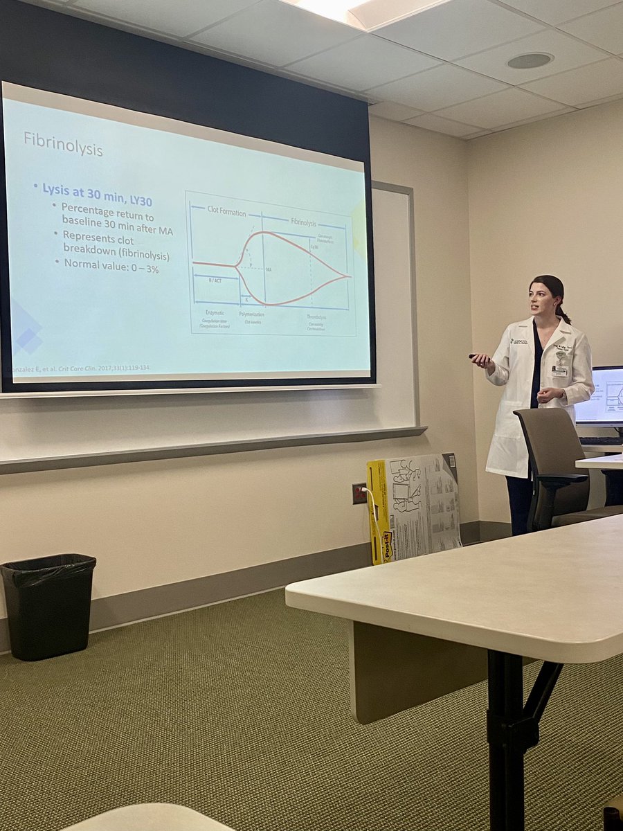 We got to “talk TEG” with PGY1 pharmacy resident Carolyn McCaffrey for her first grand rounds of the year! Excited to hear about expanding roles for this technology within pharmacy practice! #TwitteRx #LexMedPharmRes #TEGtalks