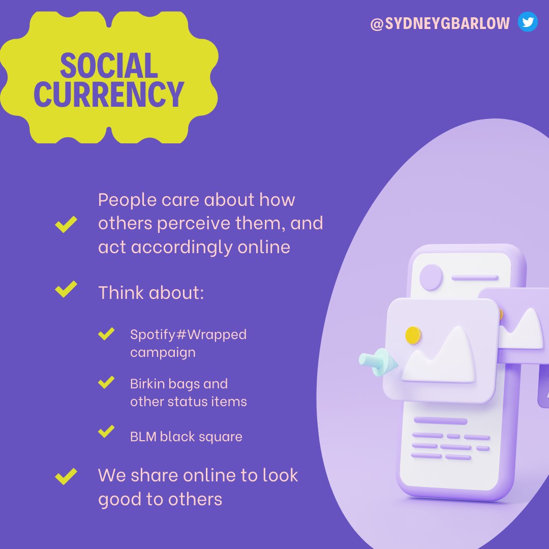 SydneyGBarlow's tweet photo. Ever shared your #SpotifyWrapped online? The Wrapped campaign utilizes one of @j1berger's STEPPs-- Social Currency-- about virality. We share posts online that make us look good...Does having @SZA as my no. 1 artist last year make me look good? #MimsPR https://t.co/4SLO79HNYB