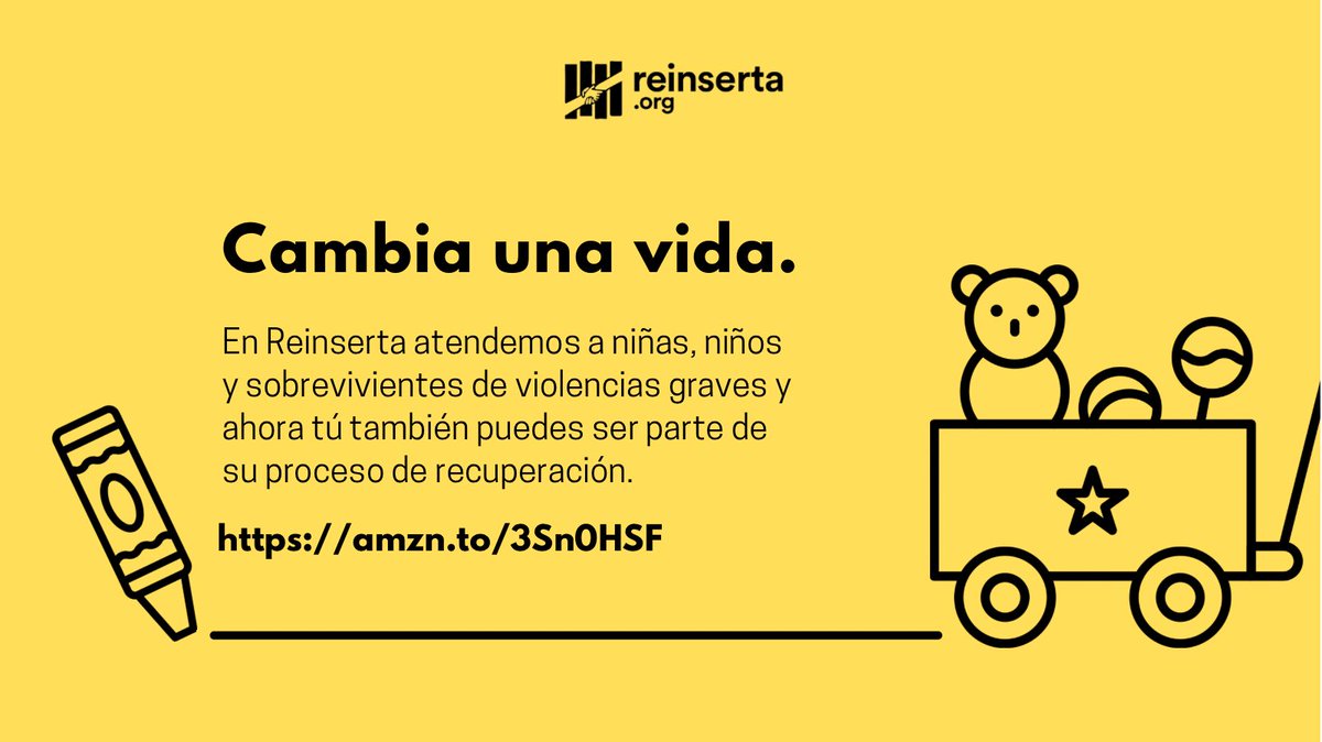 En Reinserta brindamos apoyo psicológico a más de 30 niñas, niños y adolescentes sobrevivientes violencias graves. ¡Ayúdanos a ayudarlos! amzn.to/3Sn0HSF