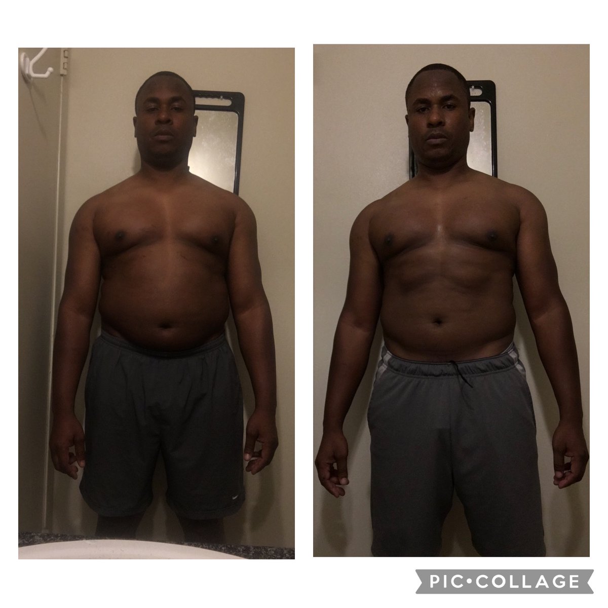 sphony's tweet photo. Day 1 of working out vs now. #insanity #insanitymax30 #focust25 #teambeachbody #hiit https://t.co/BD7xb41jMx