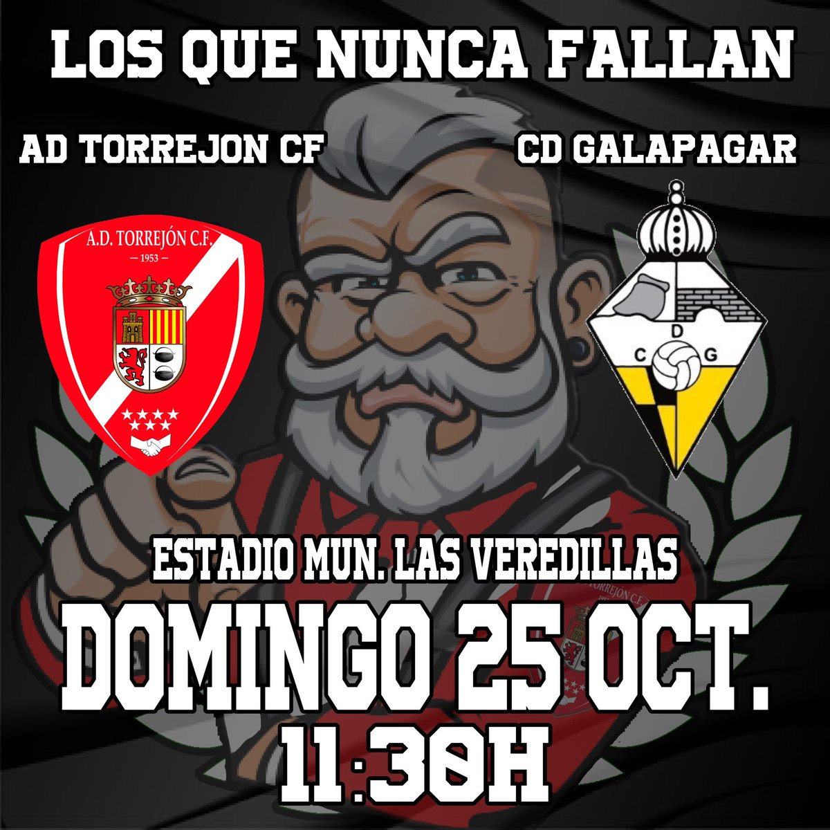 Este domingo recibimos a <a href="/cdgalapagar/">C.D. Galapagar</a> y la banda estará presente como siempre en la grada . 

#losquenuncafallan 
<a href="/ContigoTorrejon/">SiempreContigoTorrejón</a> 
<a href="/AdTorrejoncf/">A.D. TORREJON C.F.</a>