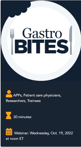 Excited to be joining the fantastic @BloomPringle and @jlouissaint89 for @AmerGastroAssn #GastroBites on Wednesday October 19th at Noon to discuss Improving Cirrhosis Care. Hope to see you there! Registration: agau.gastro.org/diweb/catalog/…