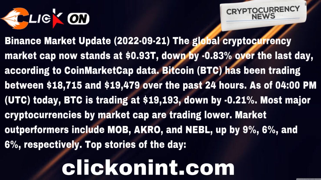 clickonint's tweet photo. Crypto News By Click On
..
..
..
#crypto #cryptotrading #cryptocurrency #crypto #cryptoart #cryptonews #cryptoworld #cryptoinvestor #cryptomarket #binance #binanceexchange #binancecoin #binancetrading #binanceblockchainweek #binancesmartchain #binancenft #binancefutures #binance https://t.co/IcSuiaRli0