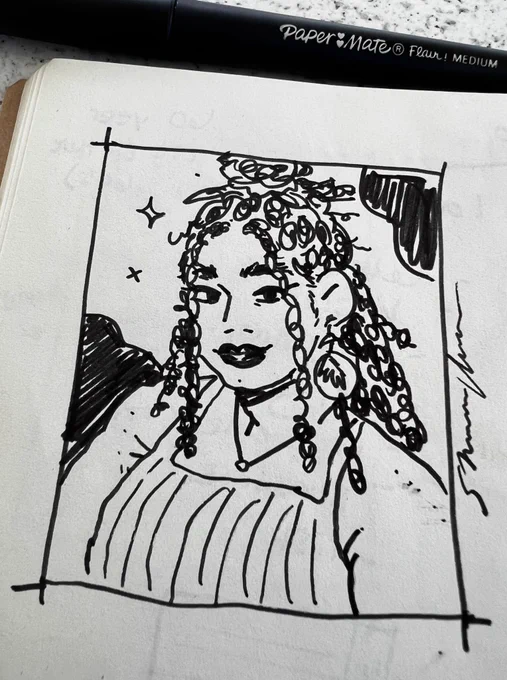 A tiny self portrait of myself today 🌿 