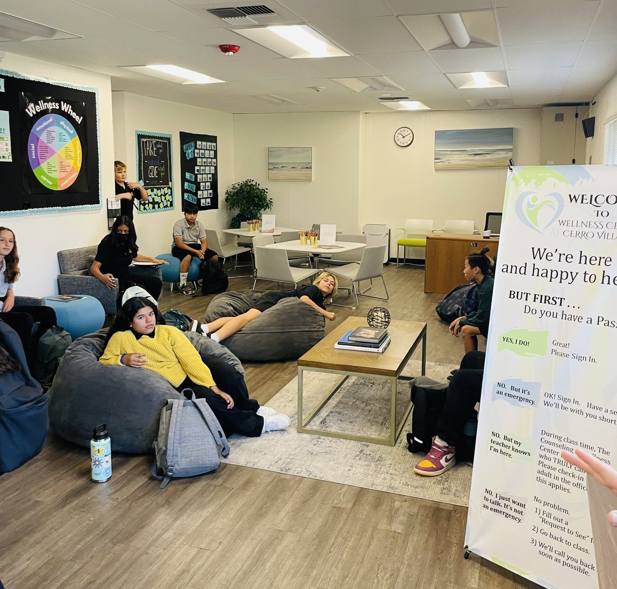 GunnMarieHansen's tweet photo. Thank you Principal Madeline Morrison and staff for a great school visit to @CerroVilla Middle School. Loved seeing student engagement in the Library Media Center and the Wellness Center. #OUSDEDGE @OrangeUnifiedCA @AndOusd https://t.co/sVGRHhLeOP