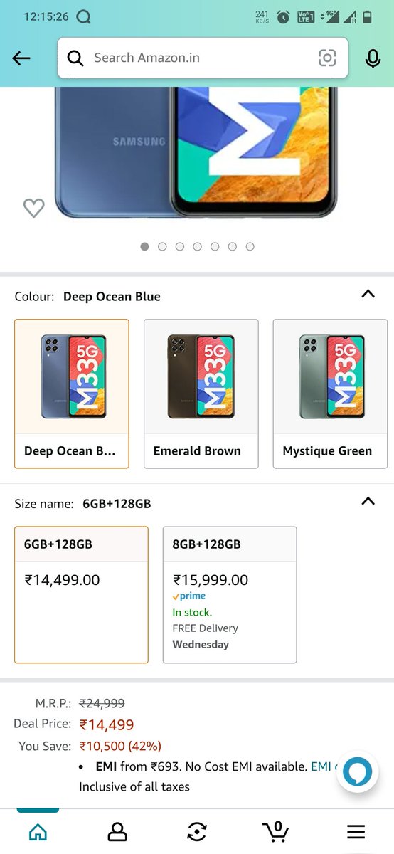 Puneeth_018's tweet photo. @amazonIN just found this on the samsung website. The price on the offc @SamsungIndia
Website is INR 11999 while in your so called #AmazonGreatIndianFestivalSale is INR 14499.
Is there any reason for this.... I mean to ask if there is something different be the two?? https://t.co/iROBoNTLTH