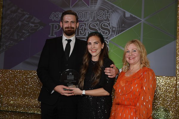 For their coverage of the ‘Beach Clean’, the Local/Weekly Campaign of the Year award goes to @pressjournal. Well done to the winners, and runners up @Glasgow_Times for their coverage of ‘Save our Venues’.