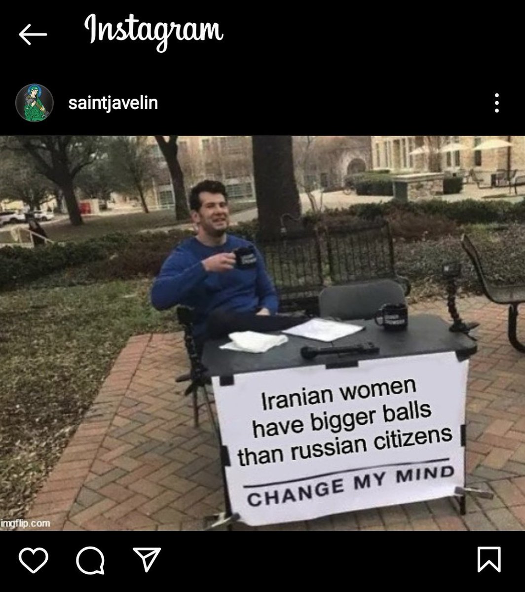 elhamadimi's tweet photo. این اکانت پرطرفدار اکراینی 🇺🇦 این پست رو گذاشته:
جرات زنان ایرانی بیشتر از شهروندان روسیه است https://t.co/DfsnDrQ5MJ