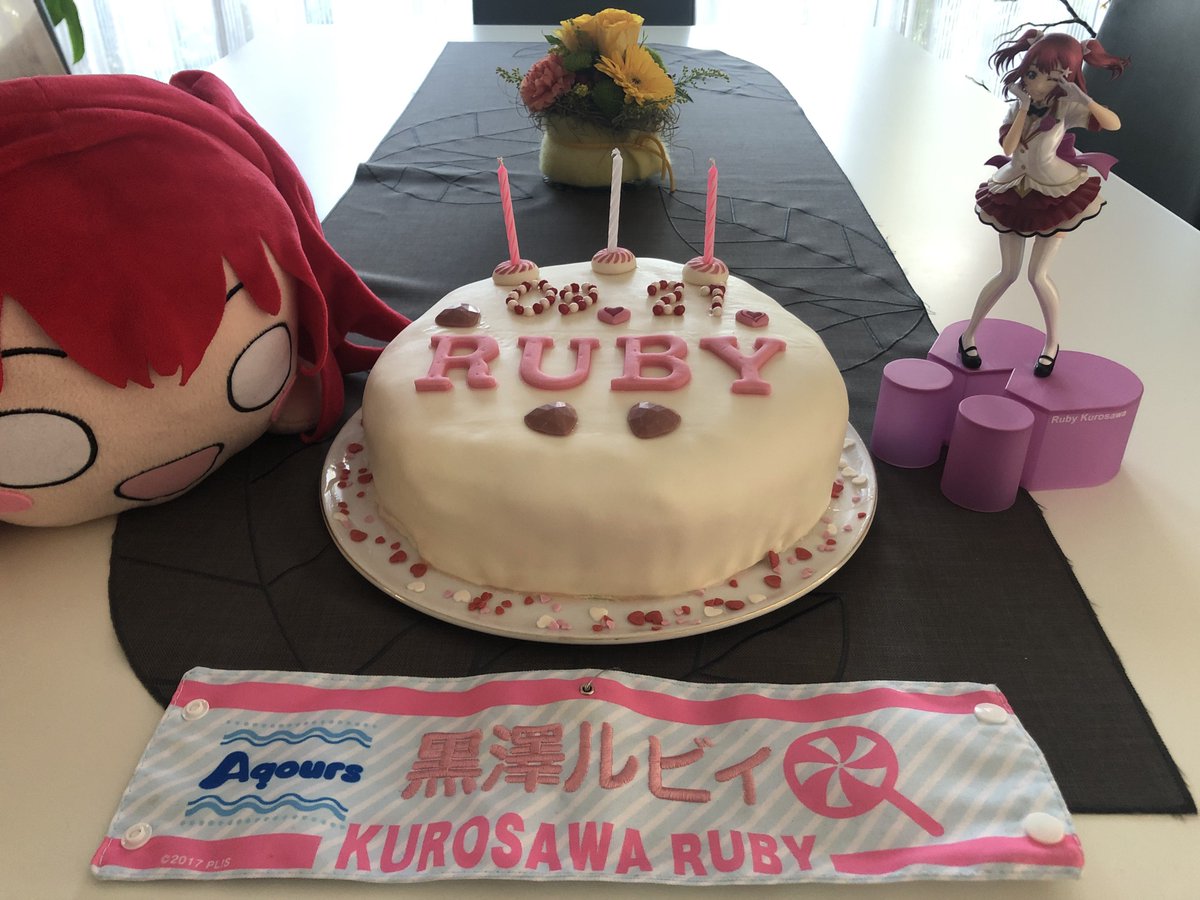 UcchiGang's tweet photo. ちょっと遅いだけど、誕生日ケーキを作ってみました！
お誕生日おめでとうルビィちゃん！🍭

It's already a bit late, but we made a cake for Rubys Birthday. Happy Birthday Ruby-chan! 🍭
#黒澤ルビィ生誕祭2022 https://t.co/B01fdeiPnV