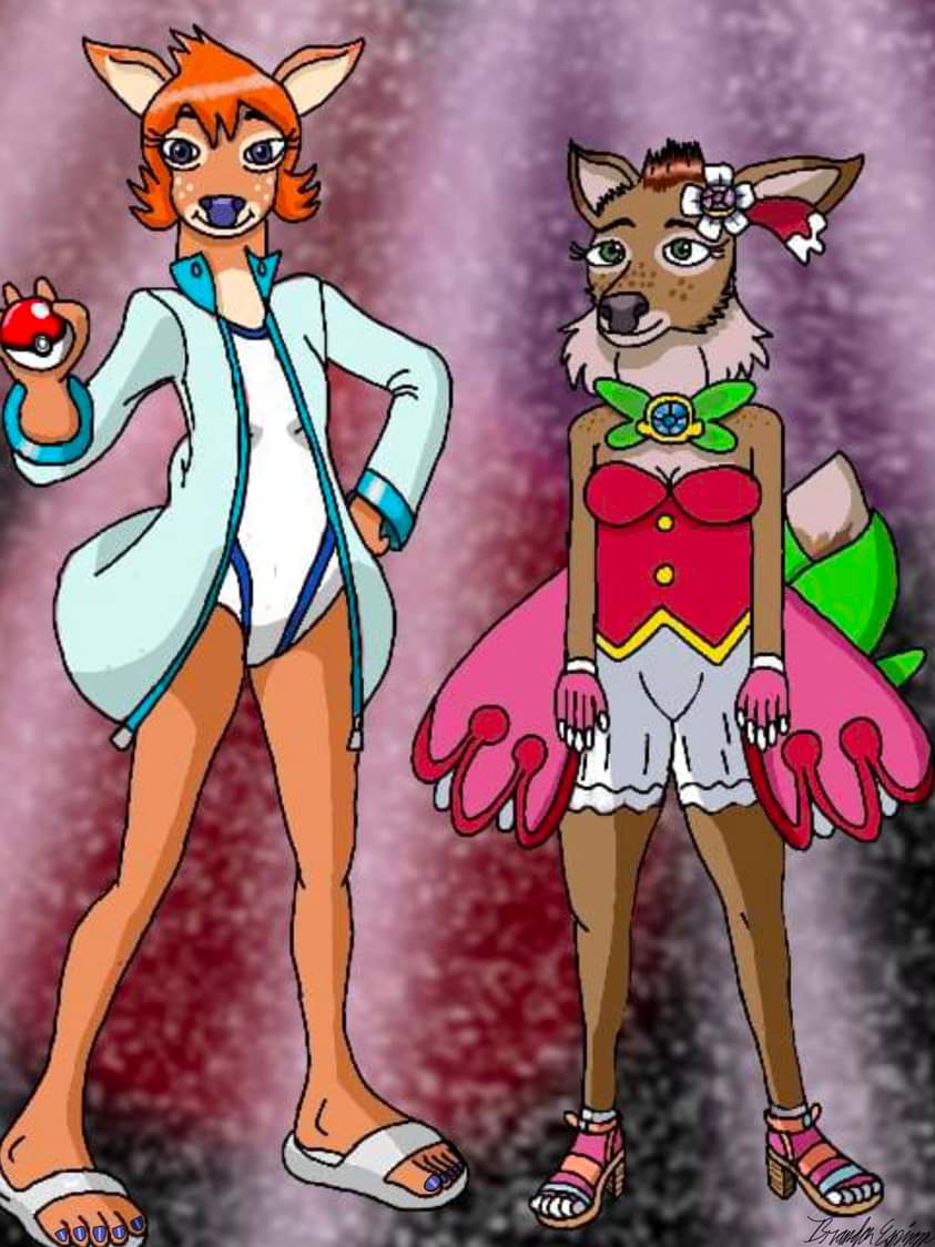 bultimate1991's tweet photo. Charlotte as Misty (Pokémon Gold, Silver, Crystal, HeartGold, SoulSilver), and Penny, her daughter, as an Eevee in a Pokémon Contest. #bojackhorseman #Bojackfanart #Pokémon #PokémonFanArt #Charlotte #Penny #Deer #Cervid #Cervine #Misty #Eevee #Procreate #iPadPro #Crossover https://t.co/yXlD0MdHTq