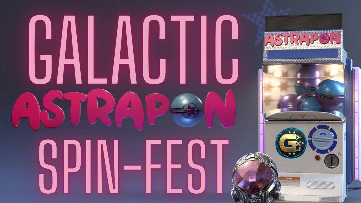 Alright, strap in!  We're happy to announce we're starting a Galactic level SPIN-FEST.

From now until 24/09 @ 9PM PST we'll be giving 10$GLXY for every spin you do, and give an entry to win 1 of 3 Astrals!
