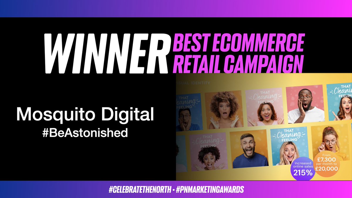 The winner for Best Ecommerce/Retail Campaign is <a href="/mosquitodigital/">Mosquito Digital</a> 
🎉 #CelebrateTheNorth #PNMarketingAwards