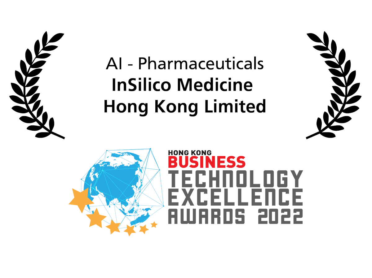 InSilicoMeds's tweet photo. Thank you @HKBusinessMag for recognizing Insilico Medicine with a Technology Excellence Award! #HongKong #biotech #ai #drugdiscovery @biogerontology https://t.co/G8kbZ0XGGa