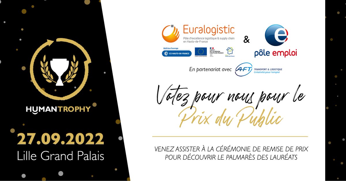 EURALOGISTIC (@euralogistic) on Twitter photo La <a href="/CCI_hdf/">CCI Hauts-de-France</a> et <a href="/Euralogistic/">EURALOGISTIC</a> présentent le projet "LOGISTIC’TOUR, parcours de découverte ludique des métiers de la logistique au concours HUMAN TROPHY.
🏆Votez pour nous Prix “Coup de Coeur du Public” ! Pour cela, avant le 27/9, rien de plus simple : app.imagina.com/human-day La <a href="/CCI_hdf/">CCI Hauts-de-France</a> et <a href="/Euralogistic/">EURALOGISTIC</a> présentent le projet "LOGISTIC’TOUR, parcours de découverte ludique des métiers de la logistique au concours HUMAN TROPHY.
🏆Votez pour nous Prix “Coup de Coeur du Public” ! Pour cela, avant le 27/9, rien de plus simple : app.imagina.com/human-day