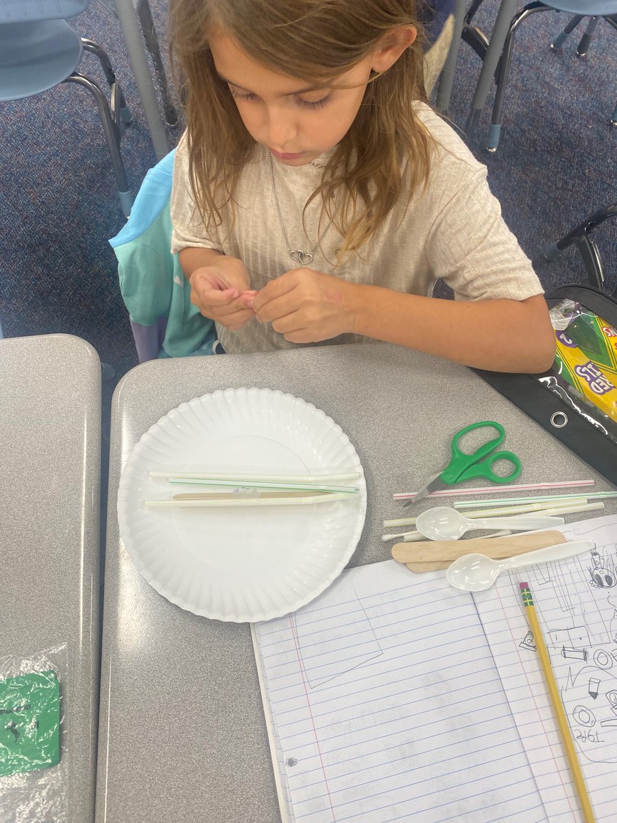 We’ve been practicing using our engineering mindsets! Students were presented with a problem, sketched out a plan, and got to build today!