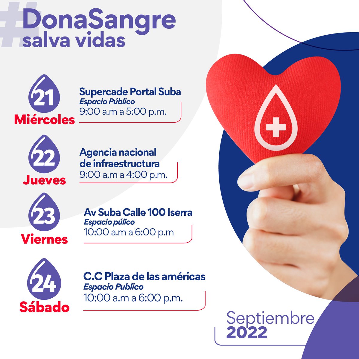 INCancerologia's tweet photo. Apoyar a los #pacientes del @INCancerologia es muy fácil, asiste a los puntos de donación que tenemos esta semana y #DonaSangreDonaVida #AyúdanosAAyudar https://t.co/gSzVP5UdNM