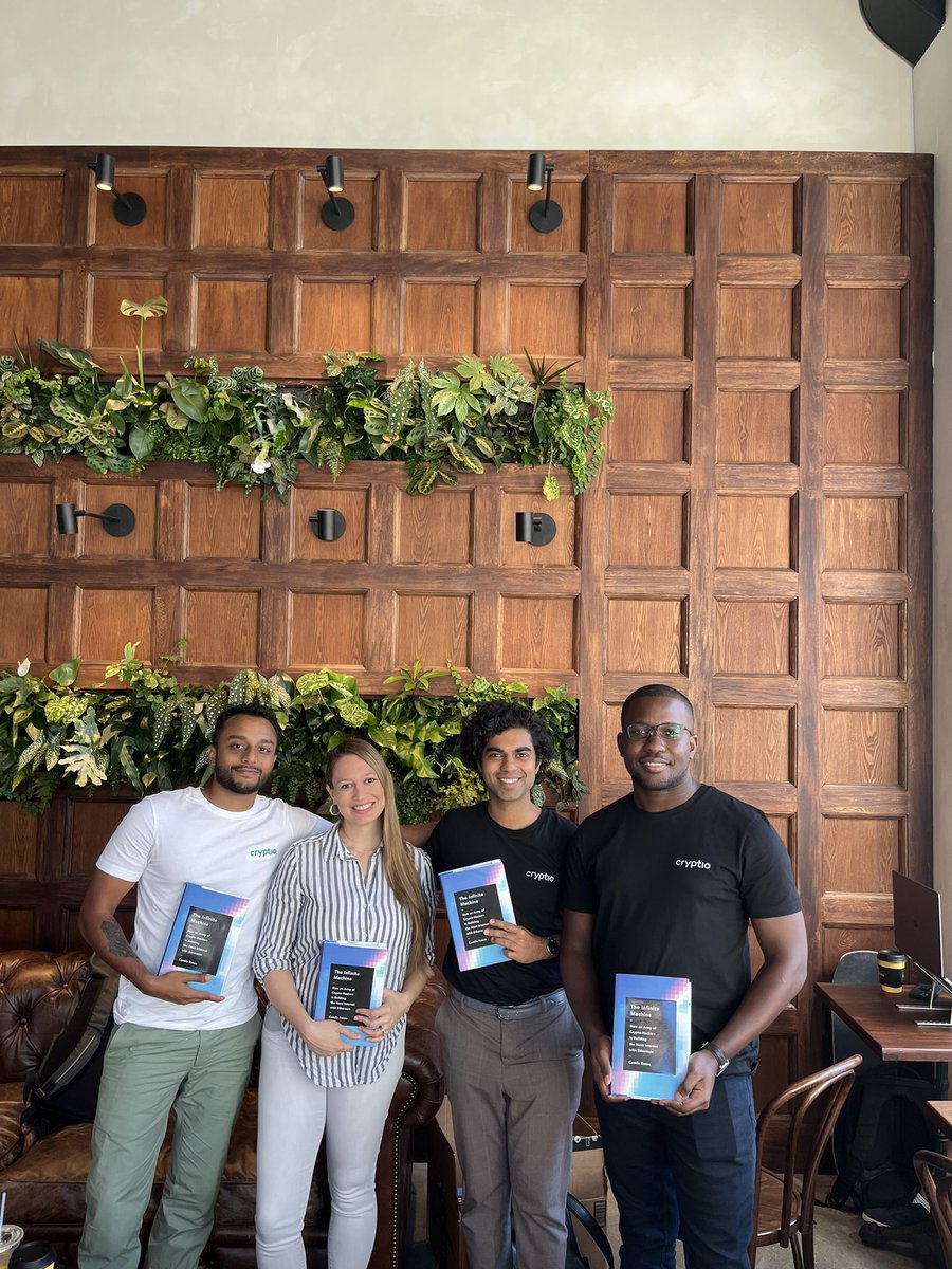 hemantzeal's tweet photo. Amazing to have a #booksigning moment with the one and only @CamiRusso! Author of #theinfinitemachine and founder of @DefiantNews. Thank you so much :) we’re all big fans @cryptio_co. https://t.co/vilpVAOUj9