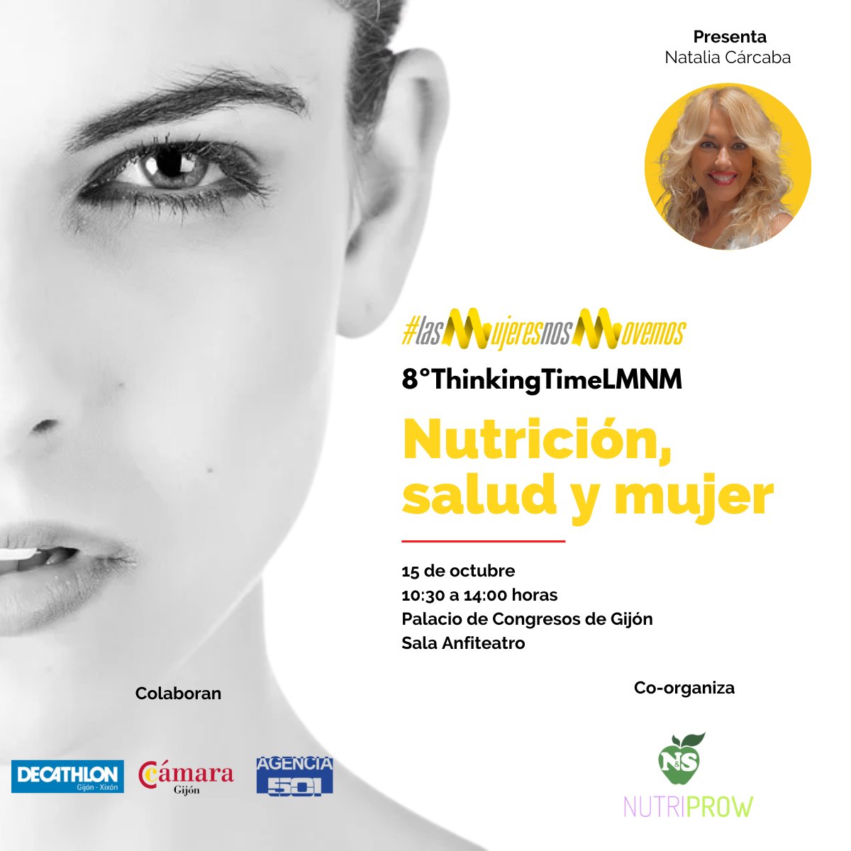 LMNMovemos's tweet photo. Ya podemos anunciar que tendremos a una presentadora de lujo para nuestro #8ThinkingTimeLMNM "Nutrición, salud y mujer" @NatCarFan el 15 octubre en #Gijón
+ info AQUI: https://t.co/gQOxi4ycdT
#nutricion #salud #deporte https://t.co/q78kYdoBYZ