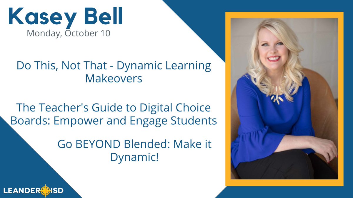 Award-winning digital learning coach <a href="/ShakeUpLearning/">Shake Up Learning</a> is bringing her Texas-sized passion for technology and learning to #LISDCIC | She will lead THREE tech sessions on Monday, 10/10 #1LISD