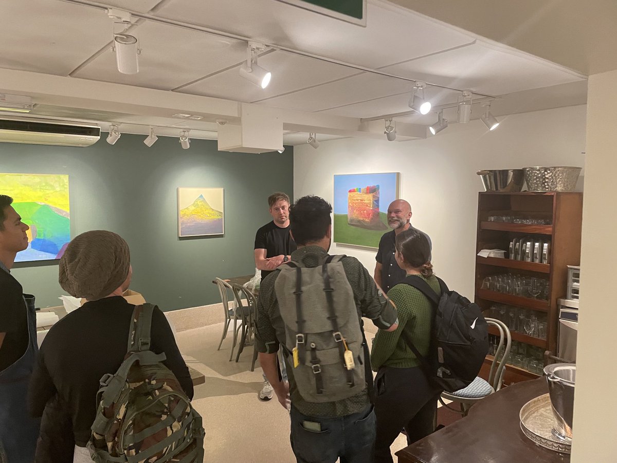 Nash19Cork's tweet photo. A few of our team fortunate to meet @TomCliment this evening hanging works FROM EDEN @CultureNight #SternView #MeetTheMaker this Friday 5.30 https://t.co/O8pyeaT7nG