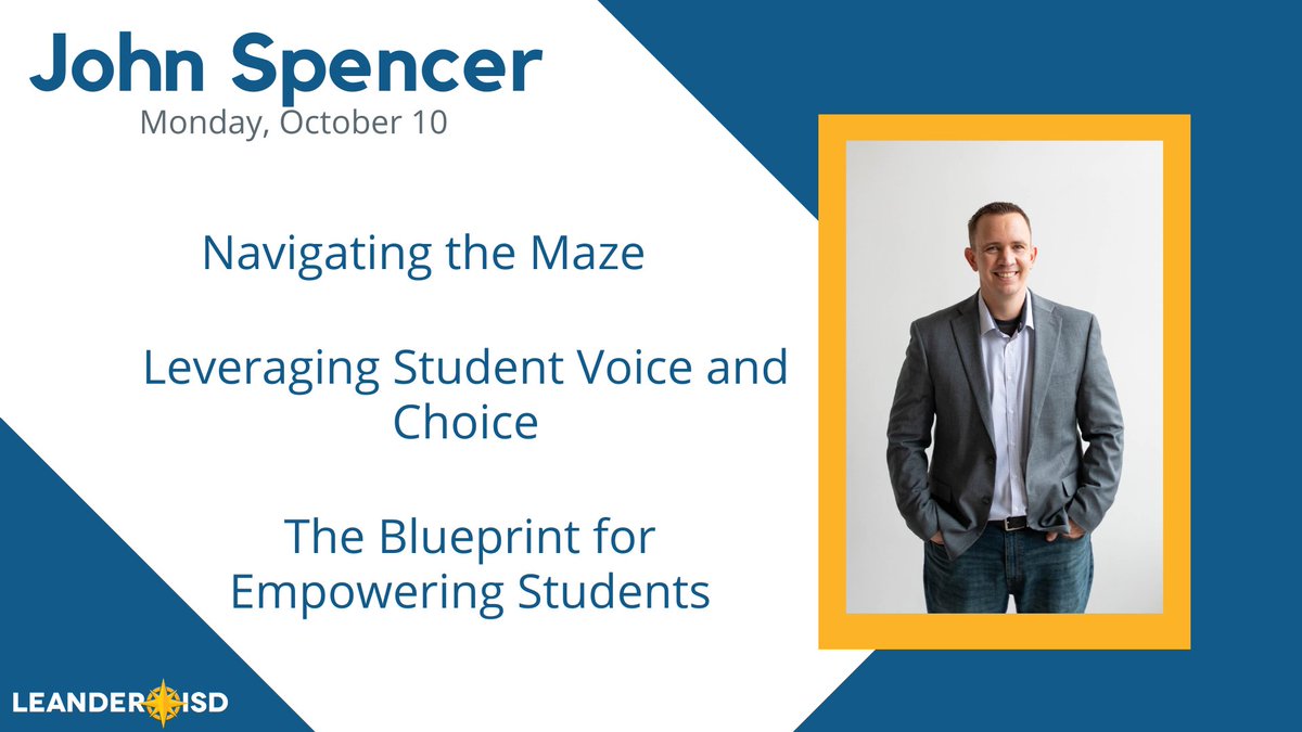Do you know <a href="/spencerideas/">Dr. John Spencer</a>? He is on a quest to transform schools into bastions of creativity and wonder | He’s presenting THREE sessions on Monday, 10/10 | Check out his website: spencerauthor.com/about-me/  
#1LISD #LISDCIC