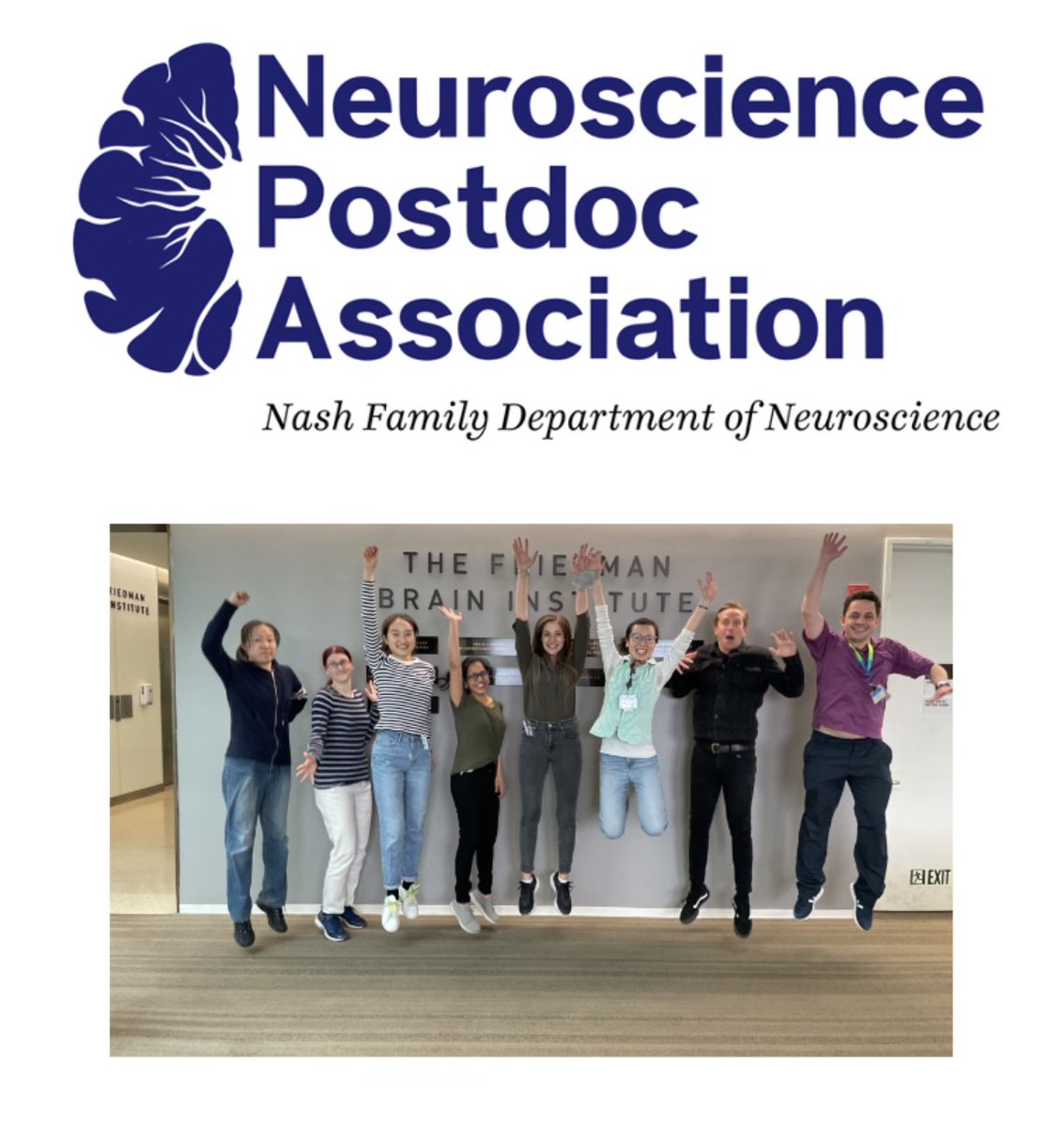 THRILLED to highlight our Neuroscience Postdoc Association (NPA) Leadership. This AMAZING group works tirelessly in SUPPORT of their colleagues w/➡️#ChalkTalks #ProfessionalDevelopmentSeminars  #FundingResources #Leadership &amp; MORE!🙌 #PostdocAppreciationWeek #SINAINPAW22