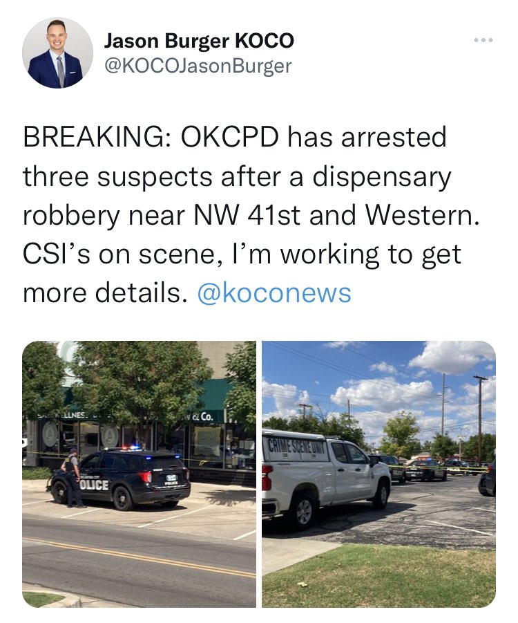 KOCOJasonBurger's tweet photo. UPDATE: PD says these suspects could be connected to three total dispensary robberies today. 
@koconews https://t.co/FVa8YS9oam