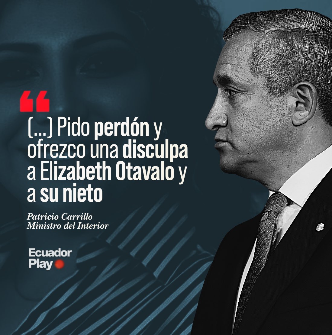 EcuadorPlay's tweet photo. El Ministro del Interior pidió perdón a la mamá de #MariaBelenBernal y manifestó que encontrarán a Cáceres donde esté y lo entregarán a la justicia. https://t.co/Xzvkg7BmlZ