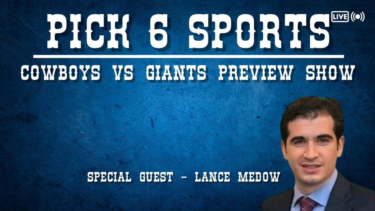 #cowboysnation tune in at 8:30pm CST to Pick 6 Sports for S4/E15 Cowboys vs Giants edition.  <a href="/Your_Guy_Nix/">✭ Your Guy Nix ✭</a> <a href="/StarGangBeauty/">#SpicyMargaritaMary ✭</a> <a href="/Spoonie881/">Spoon Keeps it 💯 💪🏾✭</a> and I will be on LIVE with special guest <a href="/LanceMedow/">Lance Medow</a>. #nfl #giants #cowboys

youtube.com/channel/UCfXLB…