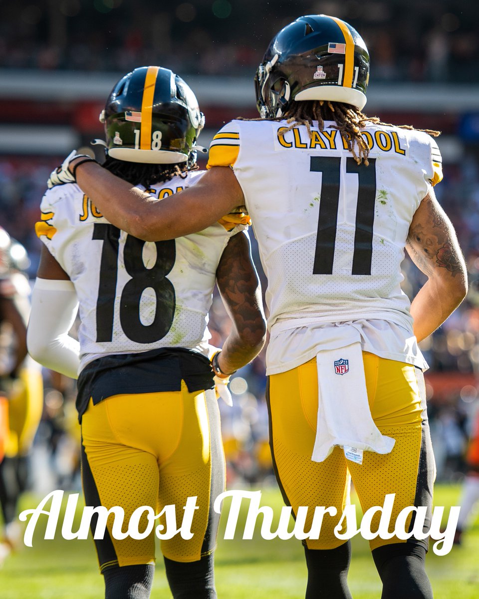 steelers's tweet photo. #almostthursday 

@Juiceup__3 | @ChaseClaypool https://t.co/JXzISTN6RZ