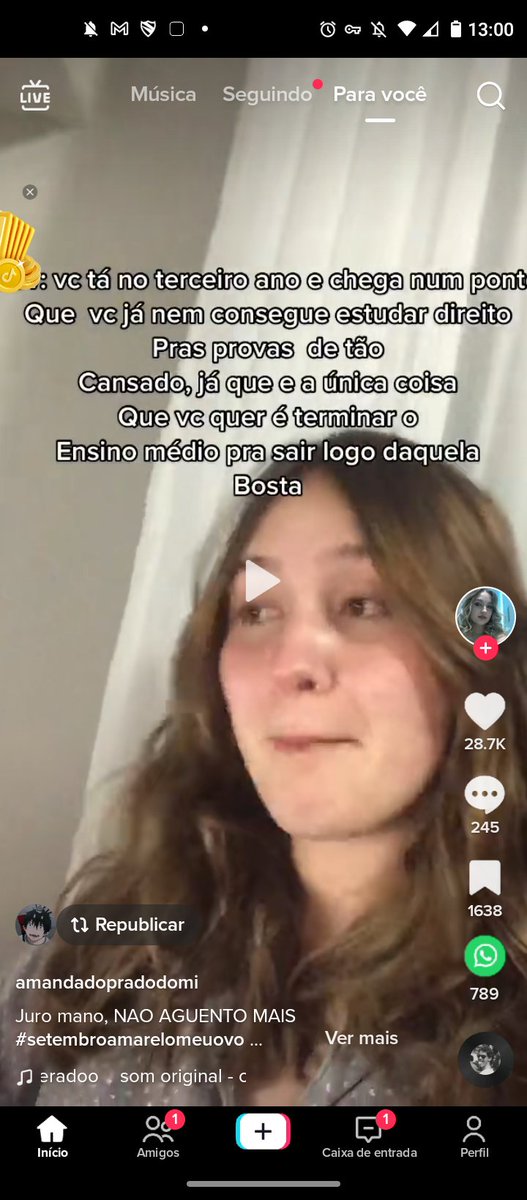 Não tenho mais saúde mental pra essa merda