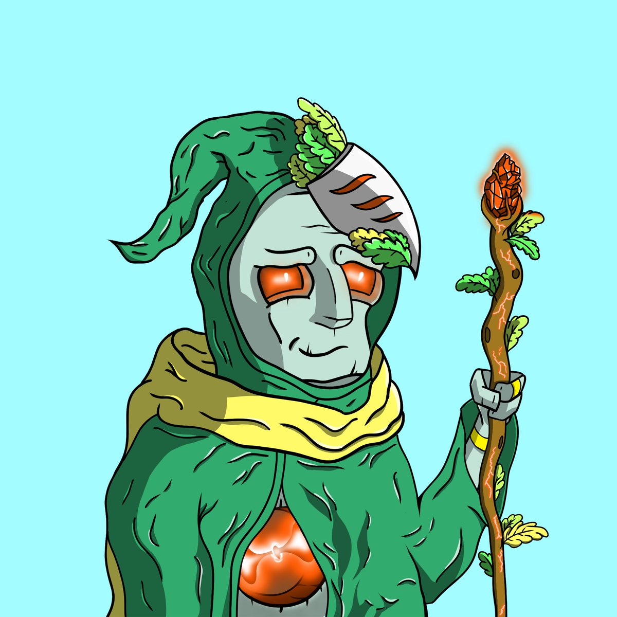 into_ye's tweet photo. In breaks from the daily routine, I took part in a competition for art in the style of Solan's collections

i called him Luigi from Solana's forest

#NFTcollections #Solana #NFTArts https://t.co/IQx3e4QDBd