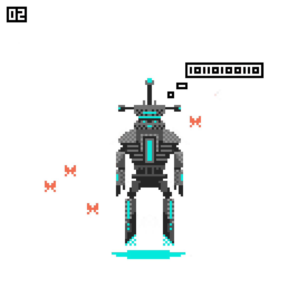 DreamWeaverArts's tweet photo. One of the recent mints from the @bots_art. What's his story? Available for 0.1337 $eth at https://t.co/H28UYatBAy 

#pixelartnft #pixelartwork #pixelartist #pixelart #retrogamers #vaporwave #ETHNFTs #geometricenergy #geometricforms #creativity #NFTProject #nfttrader https://t.co/2uzgXn8g40