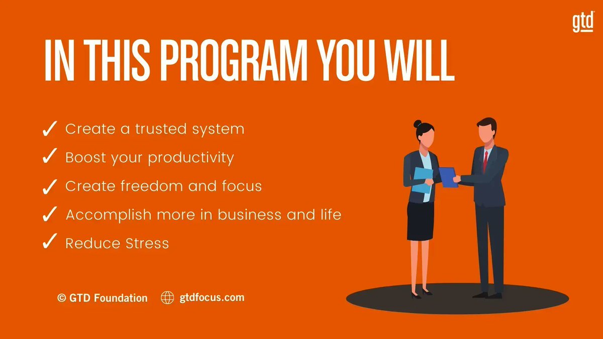gtdfocus's tweet photo. Need a jump start to your #GTD system? New to the Getting Things Done world? Either way, #GTDFoundation is the perfect program for you. Learn more about how our coaching can guide you to greater productivity: https://t.co/SranewxekU #GTDFocus 😄 💡 https://t.co/H621YhTLaO