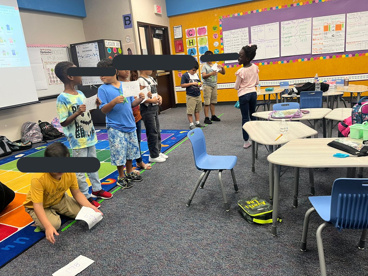 BriaDavis2017's tweet photo. Comparing and Ordering numbers on the number line. Using a concrete human number line. @RGE_Rangers @Teachersherryj @1ntervention1st #rge https://t.co/ET0ui0kjct