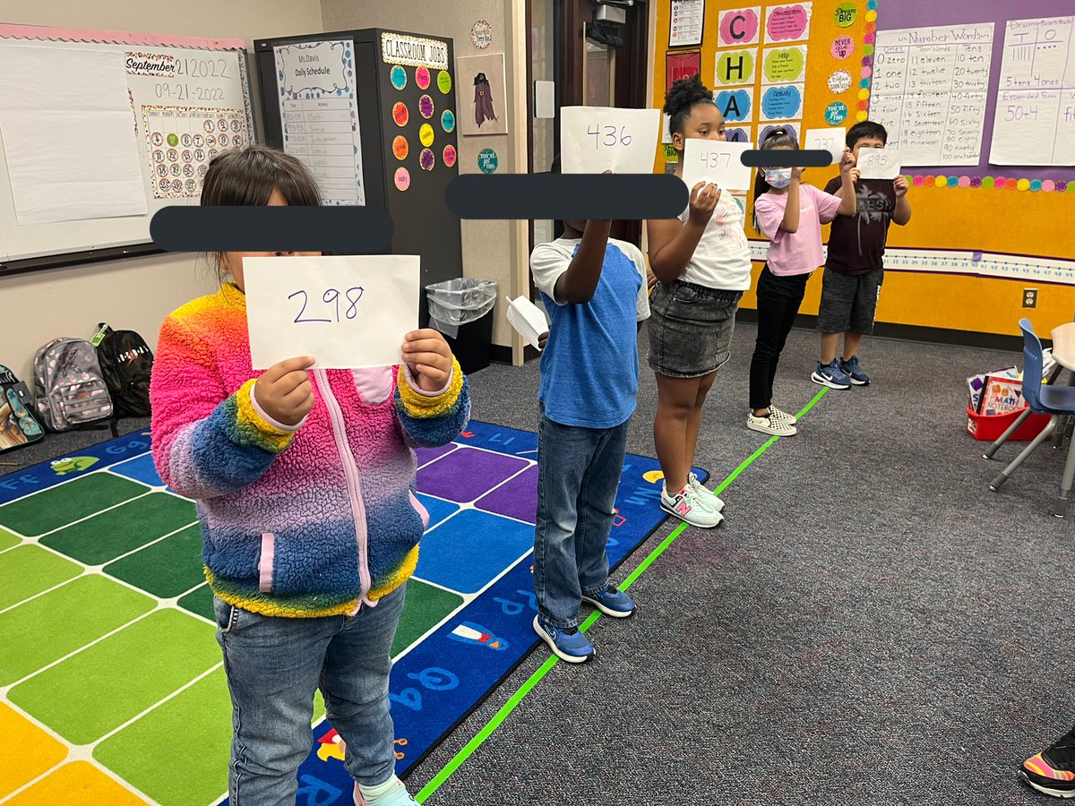 BriaDavis2017's tweet photo. Comparing and Ordering numbers on the number line. Using a concrete human number line. @RGE_Rangers @Teachersherryj @1ntervention1st #rge https://t.co/ET0ui0kjct