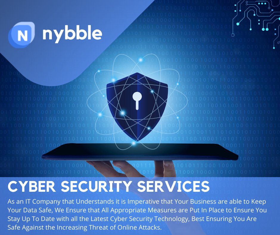NybbleLtd's tweet photo. CYBER SECURITY SERVICES MANCHESTER &amp; BLACKBURN BY https://t.co/nymwUg9QRG

Web Link: https://t.co/r3bEOHjjfL

#outsourceditsupport #antivirus #internetsecurity #cybersecurity #businessitsupport #manageditservices #itservices #manchester #blackburn #preston #burnley #Blackpool https://t.co/bvRriTKyuS