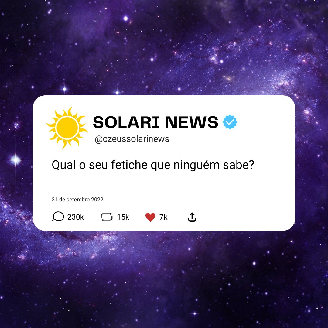 CZeusSolariNews's tweet photo. SEGUNDA PERGUNTA!!! https://t.co/TjSnpaNC4f
