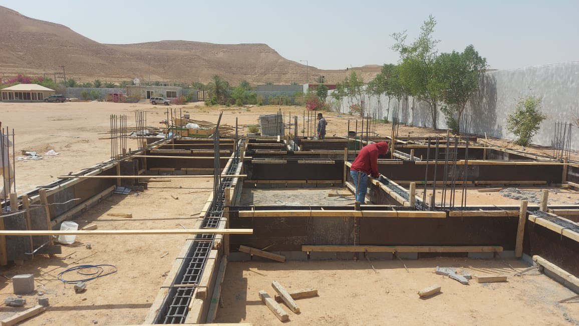 ضمن أعمال قسم الاشراف بمكتبنا .. استلام أعمال الميدات لإستراحة بمركز العماريه